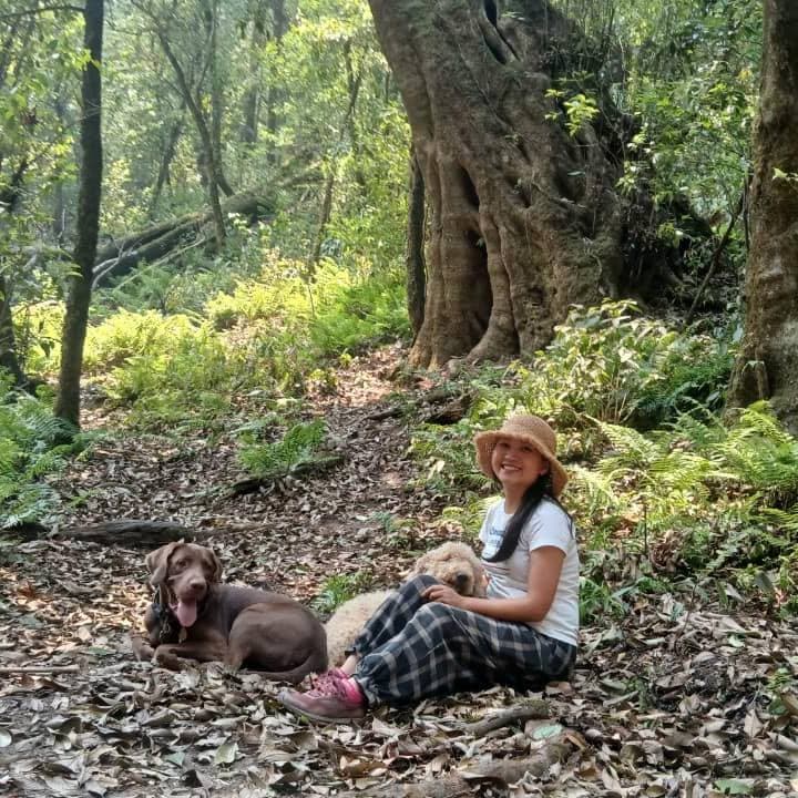 Happy dog enjoying Bark & Bowl